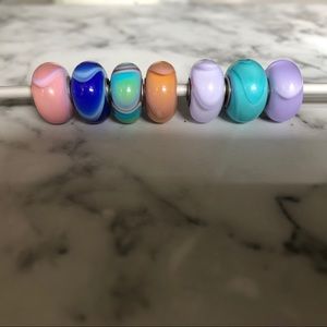 Artisan armadillo style glass beads